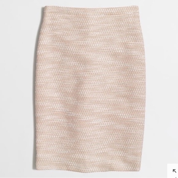 J.Crew Tweed Pencil Skirt w/Metallic Silver Thread - Picture 2 of 10